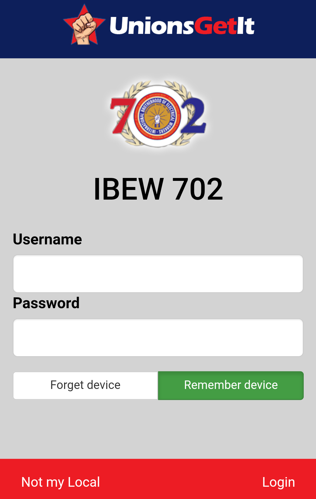 UGI Login Screen 2